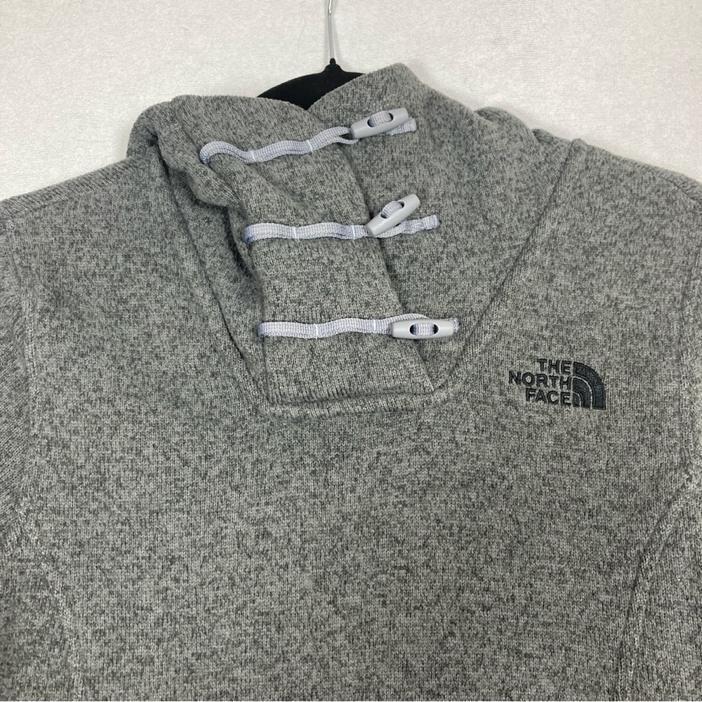 The North Face Women’s Crescent Hoodie Heather Gray Fleece Pullover Size M - Picture 4 of 16
